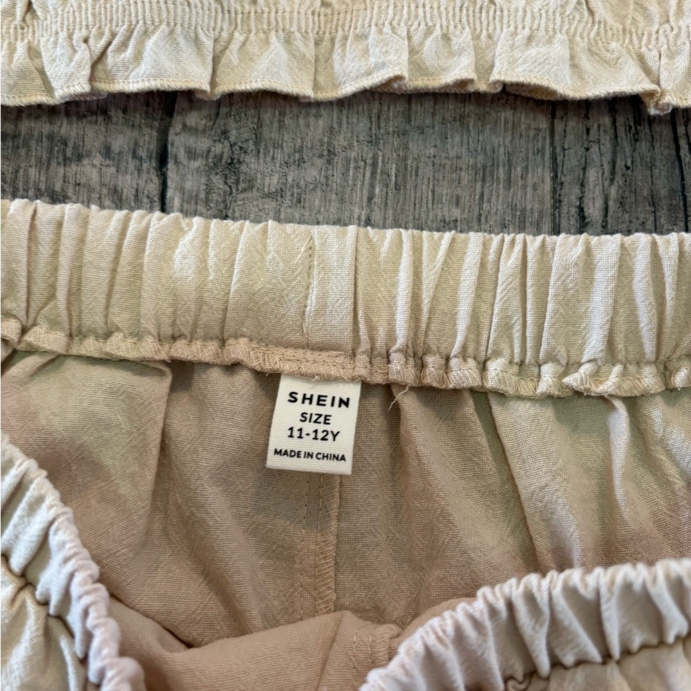 SHEIN Cream Ruffle Skirt